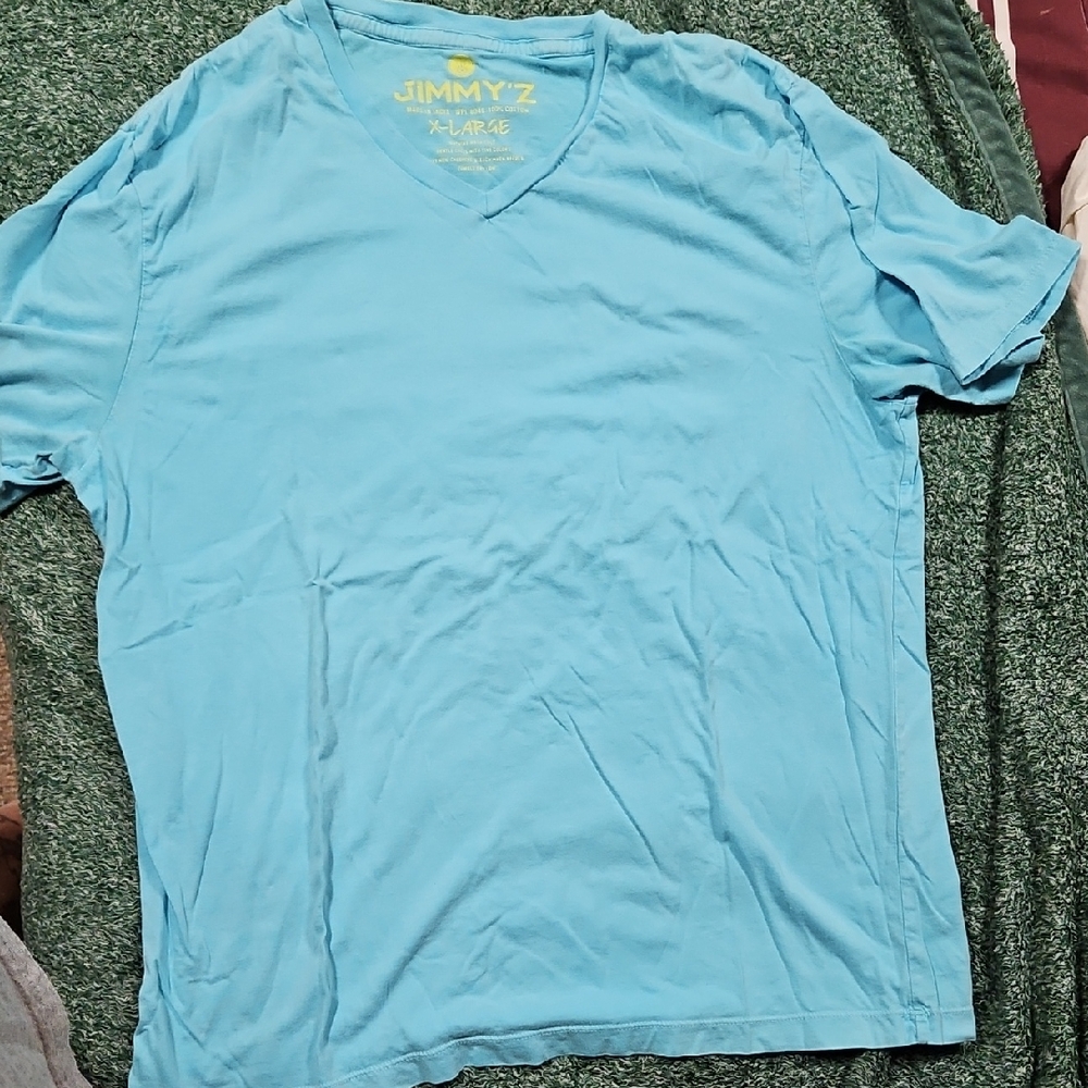 Light Blue V-Neck Men's Tee